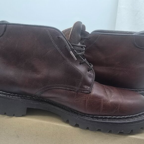Vintage J crew Men\'s Brown Leather Oxford  Boot Lug sole US Men\'s 10 main image 7